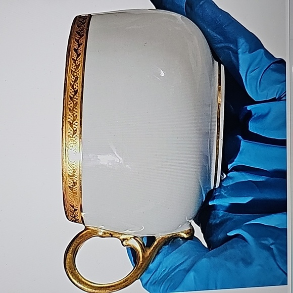 Haviland Limoges France Coffee Tea Cups Gold Silver Anniversary 11 pcs - Picture 3 of 11